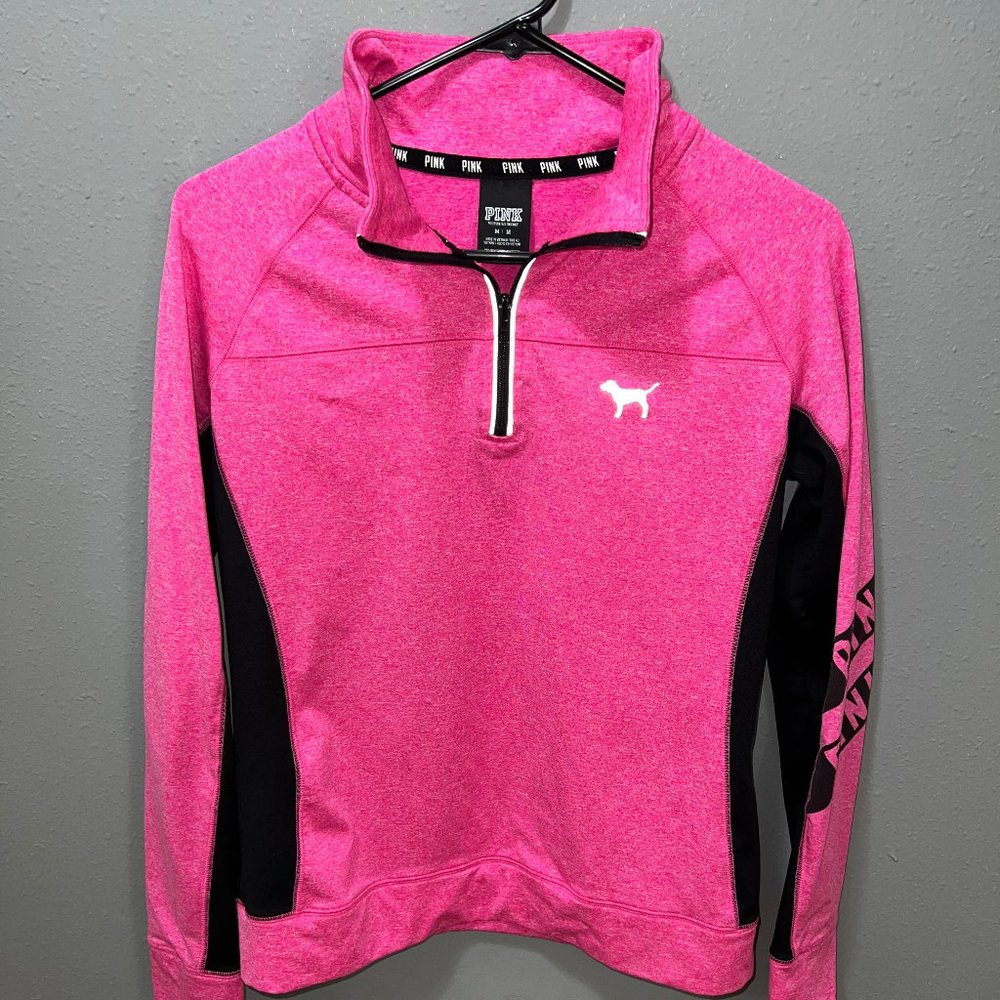 Pink quarter zip pullover
